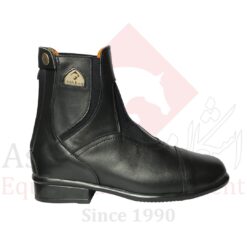 نیم بوت چرمی زیپی مشکی برند اشکان