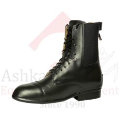 Alternative view of نیم بوت چرمی بنددار مشکی برند اشکان